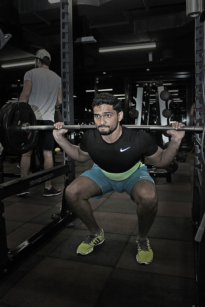 Modern fitness facility with gym equipment